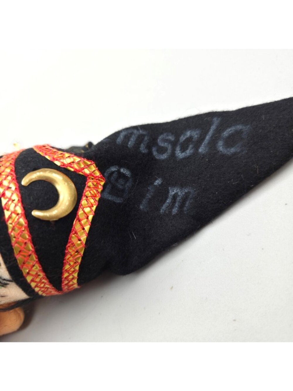 Vintage German Kersa Style Wizard Hand Puppet Felt Magic Hat Simsala Bim Toy - Picture 5 of 10